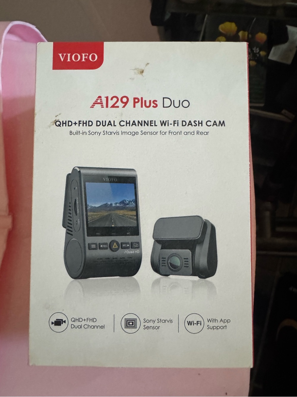 A129 Plus Duo Black QHD+FHD Dual Channel Wi‑Fi Dash Cam
